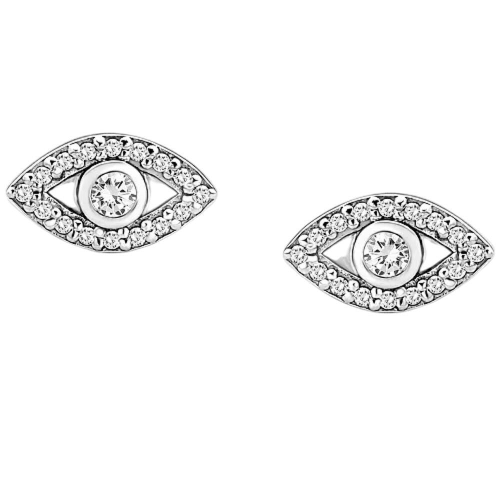 Giani Bernini Sterling Silver Eye-Shaped Stud Earrings
